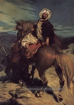 Cavalier arabe sur le moyen orient à cheval Peinture à l'huile